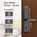 Purchase Fiori Biometric Sensible Door Lock | 7-Methods of Unlocking | Fingerprint | Cell App | OTP | Pin | Time Primarily based Passcode |RFID Card | Handbook Keys | End Matt Black - Finest Worth India | AskMeFlash - Image 5