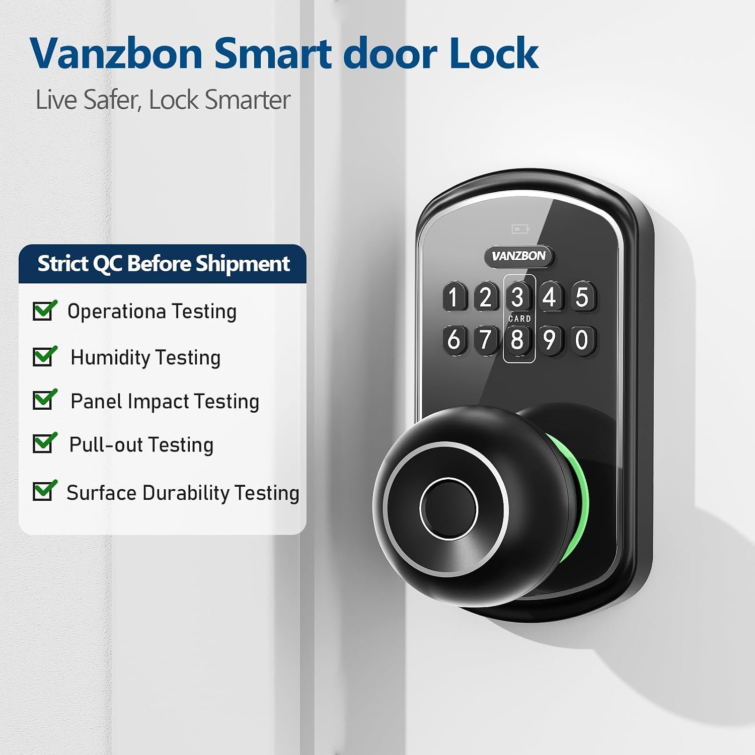 Purchase Keypad Sensible Door Lock with Knob, Yamiry Keyless Entry Digital Lock with Deal with, Fingerprint Digital Knob for Entrance Door, Passcode Bed room Door Lock - Greatest Value India | AskMeFlash - Image 7