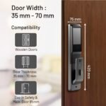 Purchase Viso Biometric Good Door Lock with Inbuilt WiFi and 8-Means Unlocking, 3D Face Scan, Fingerprint, Otp, Pin, Cellular App, RFID Card and Guide Key - Matt Black - Finest Value India | AskMeFlash - Image 6