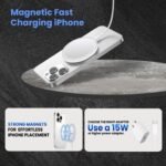 Purchase Elfora 15W MagSafe Wi-fi Magnetic Charging Pad | Appropriate for iPhone 16|16 Professional|16 Plus|16 Professional Max|15|15 Professional|15 Plus|15 Professional Max|14|14 Professional|14 Plus|14 Professional Max|13|12 and All Qi Gadgets (White) - Finest Worth India | AskMeFlash - Image 3