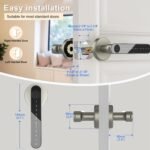 Purchase Fingerprint Door Lock,Good Door knob,Biometric Door Lock,with passcode keypad Fobs keyless Entry Door Deal with，for Bed room Residence Lodge Workplace House (Champagne Gold with APP) - Finest Worth India | AskMeFlash - Image 7