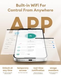 Purchase NGTeco Keypad Door Lock with Deal with, Fingerprint Door Knob, Sensible Lock for Entrance Door, Keyless-Entry Fingerprint, Digital Deadbolt with APP - Finest Value India | AskMeFlash - Image 8