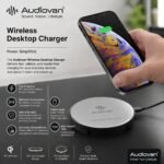 Purchase Audiovan Desktop Wi-fi Charger, 15W Quick Wi-fi Charging Station Pad Suitable with iPhones and Android Telephones (White) – Greatest Value India | AskMeFlash
