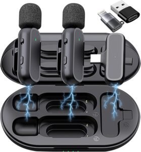 Purchase Skypearll Wi-fi Microphone, Noise Discount Lapel Mic with Charging Case, Wi-fi Mic for Video Recording, YouTube, Fb, Help System for Kind C iPhone & Android with Adapter Included. – Greatest Worth India | AskMeFlash