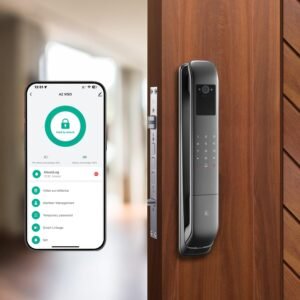 Purchase Viso Biometric Good Door Lock with Inbuilt WiFi and 8-Means Unlocking, 3D Face Scan, Fingerprint, Otp, Pin, Cellular App, RFID Card and Guide Key – Matt Black – Finest Value India | AskMeFlash