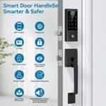 Purchase BEBASIA Sensible Door Lock with Deal with Set, Heavy Responsibility Biometric Fingerprint Lock, Keyless Entry, Black - Finest Worth India | AskMeFlash - Image 2