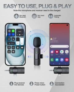 Purchase PQRQP 3-in-1 Wi-fi Lavalier Microphone for iPhone, Android & Digicam | Mini Mic for Recording, YouTube, TikTok, Stay Streaming | Crystal-Clear Sound High quality - Greatest Value India | AskMeFlash - Image 8