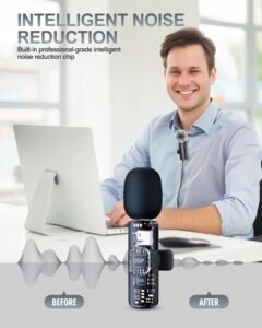 Purchase PQRQP 3-in-1 Wi-fi Lavalier Microphone for iPhone, Android & Digicam | Mini Mic for Recording, YouTube, TikTok, Stay Streaming | Crystal-Clear Sound High quality - Greatest Value India | AskMeFlash - Image 5