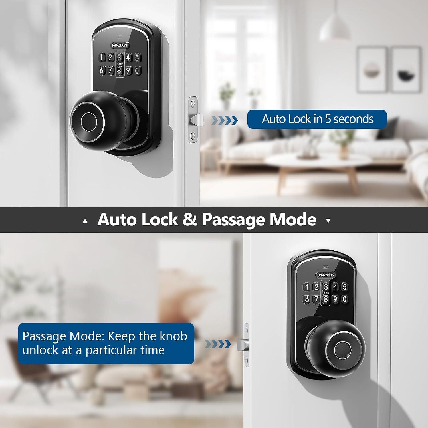 Purchase Keypad Sensible Door Lock with Knob, Yamiry Keyless Entry Digital Lock with Deal with, Fingerprint Digital Knob for Entrance Door, Passcode Bed room Door Lock - Greatest Value India | AskMeFlash - Image 3