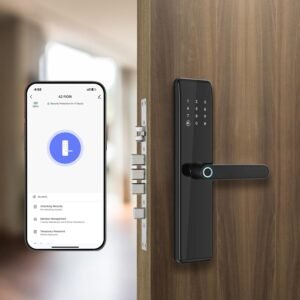 Purchase Fiori Biometric Sensible Door Lock | 7-Methods of Unlocking | Fingerprint | Cell App | OTP | Pin | Time Primarily based Passcode |RFID Card | Handbook Keys | End Matt Black – Finest Worth India | AskMeFlash