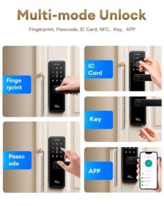 Purchase NGTeco Keypad Door Lock with Deal with, Fingerprint Door Knob, Sensible Lock for Entrance Door, Keyless-Entry Fingerprint, Digital Deadbolt with APP - Finest Value India | AskMeFlash - Image 2