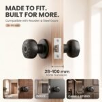 Purchase Golens Aura Compact Good Fingerprint Door Lock with Bluetooth App Entry, RFID Card, PIN & Mechanical Key Unlock, Minimal Keyless Digital Deadbolt for Wood & Metal Doorways, Matches 35-60mm Thickness - Finest Worth India | AskMeFlash - Image 5