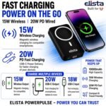 Purchase Elista 10000mAh Magnetic Wi-fi Energy Financial institution, 15W Wi-fi & 20W PD Quick Charging, Transportable Charger with MagSafe Appropriate Magnetic Pad for iPhone 12 & Above, Qi & USB-C Gadgets, Made in India - Finest Worth India | AskMeFlash - Image 3