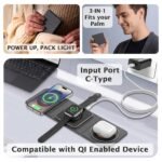 Purchase Energizer 3-in-1 Wi-fi Charging Dock Stand, 15W Magnetic Quick Charger, Foldable Transportable Journey Pad with Constructed-in Safety for iPhone 17/16/15/14/13/12, AirPods, Earbuds & Smartwatch - Greatest Worth India | AskMeFlash - Image 3