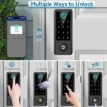 Purchase BEBASIA Good Fingerprint Door Lock with Deal with Set, Full App Management, Keyless Entry, Black Entrance Door Lock Set - Finest Value India | AskMeFlash - Image 3