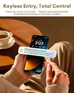 Purchase NGTeco Keypad Door Lock with Deal with, Fingerprint Door Knob, Sensible Lock for Entrance Door, Keyless-Entry Fingerprint, Digital Deadbolt with APP - Finest Value India | AskMeFlash - Image 5