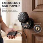 Purchase Golens Aura Compact Good Fingerprint Door Lock with Bluetooth App Entry, RFID Card, PIN & Mechanical Key Unlock, Minimal Keyless Digital Deadbolt for Wood & Metal Doorways, Matches 35-60mm Thickness - Finest Worth India | AskMeFlash - Image 3