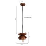 Purchase Lotus Pendant Mild | Premium Steel Hanging Lamp with E27 Holder | LED Suitable Ceiling Mild for Eating, Kitchen & Entryway (Bronze) - Finest Worth India | AskMeFlash - Image 3
