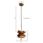 Purchase Lotus Pendant Mild | Premium Metallic Hanging Lamp with E27 Holder | LED Suitable Ceiling Mild for Eating, Kitchen & Entryway (Gold) - Greatest Worth India | AskMeFlash - Image 7