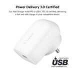 Purchase Belkin 30W USB-C Wall Charger with PPS | PD 3.0, Quick Charging - iPhone 17, Air, Professional, Professional Max, Samsung Galaxy S25, iPad, AirPods, Google Pixel 10 and Extra | 2 Years Guarantee, White - Greatest Value India | AskMeFlash - Image 3