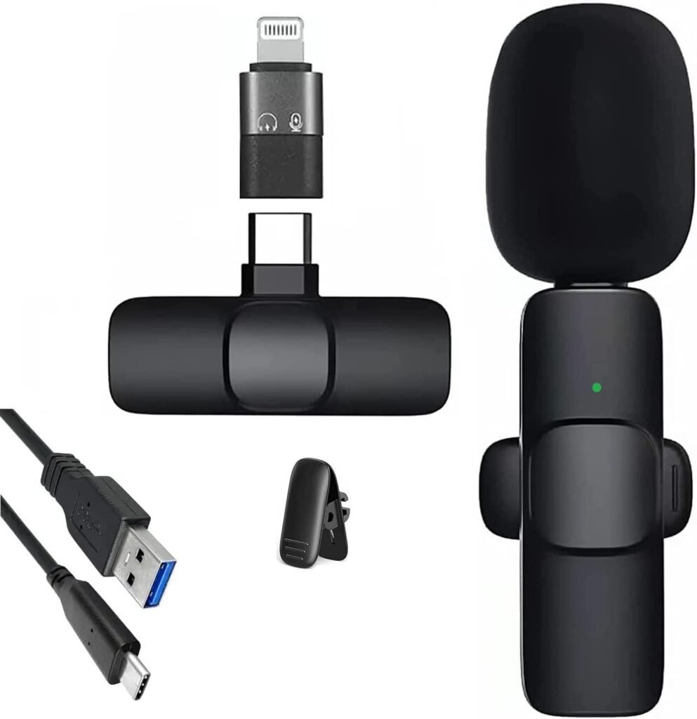 Purchase Wi-fi Lavalier Lapel Microphone for iPhone iPad,Mini Recording Cellphone Mic for Reside Stream,for Video Recording,Interview,TikTok,Fb Reside,YouTube (Sort C Single Mic Set) – Greatest Value India | AskMeFlash