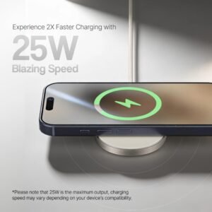 Purchase Magnetic Wi-fi Charging Pad 25W Quick Charger, Qi2 USB C Charger with Sturdy Braided Cable, Transportable Magnetic Charging Disc for Smartphones – Greatest Value India | AskMeFlash