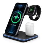 Purchase 3 in 1 Wi-fi Charger for Wi-fi Charging Station for Qi 15W Quick Wi-fi Charging Stand Dock Wi-fi Charger Appropriate with All Smartphone – Greatest Value India | AskMeFlash