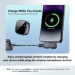 Purchase HUMBLE® Velox V26 Wi-fi Lavalier Microphone with Noise Cancellation, 2.4G Mic for iPhone, Android & Sort-C Gadgets, 20m Vary, 6Hr Battery, Charging Case for Vlogging, Podcasts & Stay Streaming - Finest Worth India | AskMeFlash - Image 5