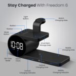 Purchase Portronics Freedom 6 15W Wi-fi Charger with 6-in-1 Perform, Earbuds & Watch Wi-fi Charging, Digital Clock with Alarm, Suitable with iPhones/Samsung Smartphone Collection, Assist Quick Charging - Finest Value India | AskMeFlash - Image 3