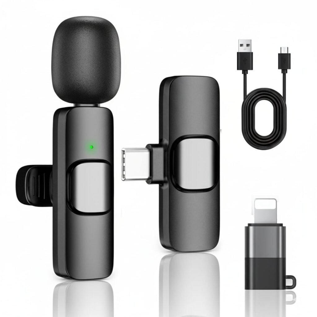 Purchase DDLC K8 Wi-fi Lavalier Microphone | Noise Cancelling Collar Mic for All Smartphones | Plug & Play Clip-on Microphone for YouTube | Vlogging, Podcasts & Video Recording (k8) – Greatest Value India | AskMeFlash