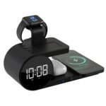 Purchase Portronics Freedom 6 15W Wi-fi Charger with 6-in-1 Perform, Earbuds & Watch Wi-fi Charging, Digital Clock with Alarm, Suitable with iPhones/Samsung Smartphone Collection, Assist Quick Charging – Finest Value India | AskMeFlash