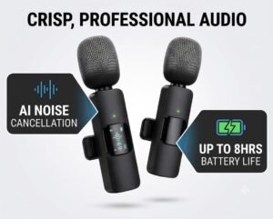 Purchase 3-in-1 Wi-fi Lavalier Microphone with Noise Cancellation, Twin Microphones + 3-in-1 Receiver, Kind-C/Lightning/3.5mm, Plug & Play for iPhone, Android, Digital camera, Laptop computer, YouTube, Vlog & Reside Streaming - Greatest Worth India | AskMeFlash - Image 2