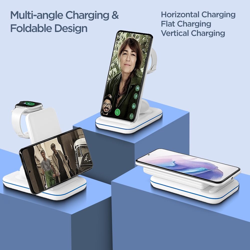 Purchase UNIGEN UNIDOCK 350 | 15W Foldable Quick Wi-fi Charging Station | Suitable with All Wi-fi Charging Smartphones, Galaxy Watch 5/4/3/Lively 2 & Buds (White) - Greatest Worth India | AskMeFlash - Image 5