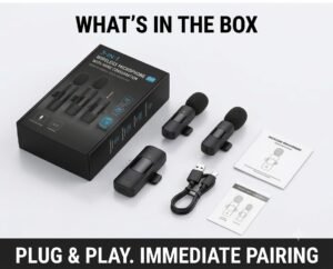 Purchase 3-in-1 Wi-fi Lavalier Microphone with Noise Cancellation, Twin Microphones + 3-in-1 Receiver, Kind-C/Lightning/3.5mm, Plug & Play for iPhone, Android, Digital camera, Laptop computer, YouTube, Vlog & Reside Streaming - Greatest Worth India | AskMeFlash - Image 3