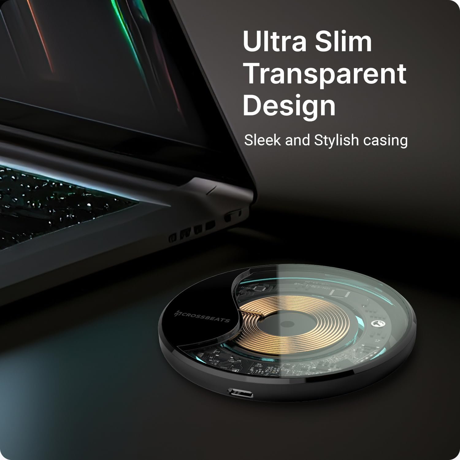 Purchase Crossbeats Turbo Quick Wi-fi Charger, 5/7.5/10/15W USB Kind C Qi Licensed Charging Pad Suitable with iPhone 15/14/13/12 Sequence, Galaxy S23/S22 Sequence, Pixel 7/6 Sequence, AirPods Professional - Clear - Finest Worth India | AskMeFlash - Image 4