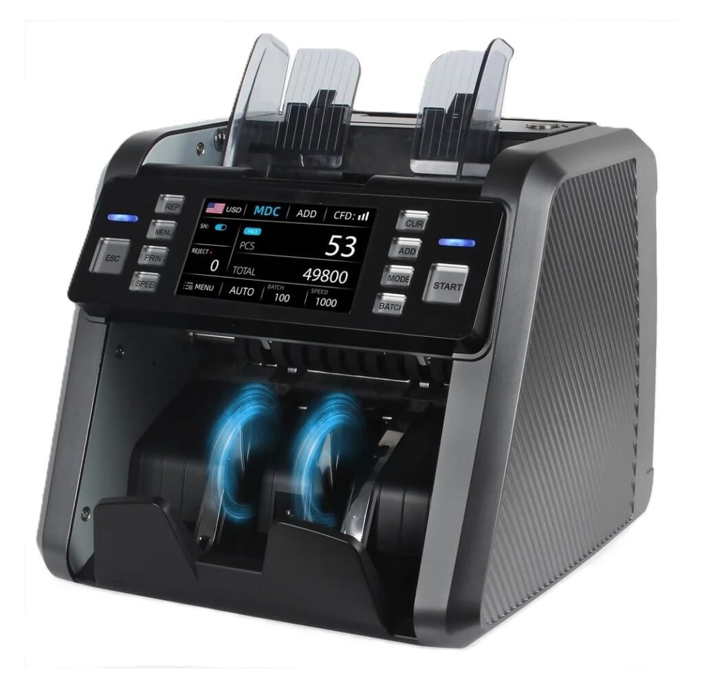 Purchase swaggers Heavy Responsibility Blended Denomination Notice Counting Machine with 2 CIS Sensors, Multi Forex Helps| UV/MG/IR/MT Pretend Notice Detection| Serial Quantity Recognition, Contact Display – Greatest Value India | AskMeFlash