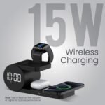 Purchase Portronics Freedom 6 15W Wi-fi Charger with 6-in-1 Perform, Earbuds & Watch Wi-fi Charging, Digital Clock with Alarm, Suitable with iPhones/Samsung Smartphone Collection, Assist Quick Charging - Finest Value India | AskMeFlash - Image 2