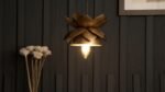 Purchase Lotus Pendant Mild | Premium Metallic Hanging Lamp with E27 Holder | LED Suitable Ceiling Mild for Eating, Kitchen & Entryway (Gold) - Greatest Worth India | AskMeFlash - Image 2