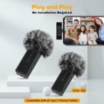 Purchase AURTEC Wi-fi Lavalier Microphone with Charging Case for Kind C/USB C Telephones, Set of two, Plug & Play, 100 Ft Vary, Noise Cancellation and Giant Battery - Greatest Value India | AskMeFlash - Image 2