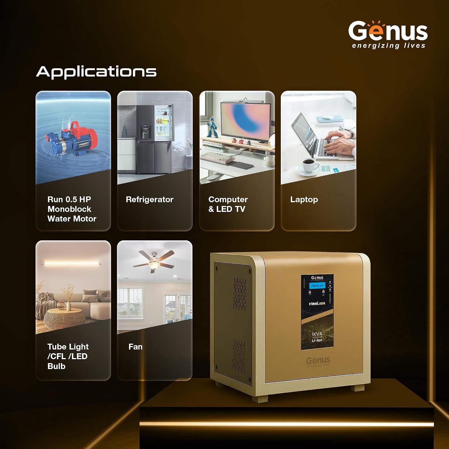 Purchase Genus MaxiLion 1000 VA Inverter with Upto 12 12 months Life Built-in 1280Wh Lithium-Ion Battery for House Workplace & Store - Full 5 12 months Product Guarantee - Finest Value India | AskMeFlash - Image 7