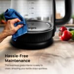 Purchase Wipro Elato BK214 1.8 litre Glass LED electrical Kettle| Auto minimize off | Triple Safety - Dry Boil, Steam & Over Warmth |Stainless Metal Internal Physique | 1200 watts - Greatest Value India | AskMeFlash - Image 5