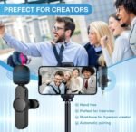 Purchase Wi-fi Lavalier Omnidirectional Microphone System Vlog for Kind-C Android & iPhone,Plug and Play,Noise Discount,No Want APP & Bluetooth (VM6) - Greatest Worth India | AskMeFlash - Image 2