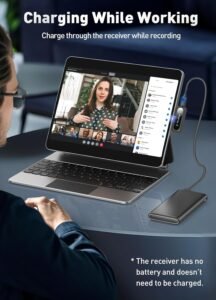 Purchase VELOMAX Mic for YouTube Wi-fi, Noise Discount Magnetic Clip Wi-fi Microphone with LED Indicator and Battery Show for Video Recording Creators (Twin Mic) - Finest Worth India | AskMeFlash - Image 7