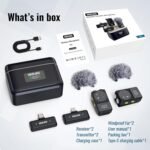 Purchase Wi-fi Lavalier Microphone with Digital Show & Charging Case, Twin Mic for Noise Discount, 45H Battery, 50M Vary, Lightning/USB-C Receiver for iPhone Android, for YouTube, Vlogging - Greatest Worth India | AskMeFlash - Image 9