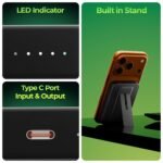 Purchase Zebronics 10000mAh MagSecure Appropriate Powerbank, 15W Wi-fi Charging, 22.5W Speedy Charging, Sort-C PD Enter & Output, Constructed-in Stand, LED Indicator, Multi-Safety (EnergiSafe 10R5, Black) - Finest Value India | AskMeFlash - Image 9