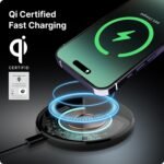 Purchase Crossbeats Turbo Quick Wi-fi Charger, 5/7.5/10/15W USB Kind C Qi Licensed Charging Pad Suitable with iPhone 15/14/13/12 Sequence, Galaxy S23/S22 Sequence, Pixel 7/6 Sequence, AirPods Professional - Clear - Finest Worth India | AskMeFlash - Image 2