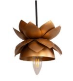 Purchase Lotus Pendant Mild | Premium Metallic Hanging Lamp with E27 Holder | LED Suitable Ceiling Mild for Eating, Kitchen & Entryway (Gold) - Greatest Worth India | AskMeFlash - Image 9