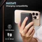 Purchase Kratos Magsafe Wi-fi Energy Financial institution 10000mAh, 22.5W Quick Charging with 15W Wi-fi Output, Sturdy Magnetic Maintain, USB Kind-C, Suitable with iPhone 12 & Above, Android Qi Units (Black) - Greatest Worth India | AskMeFlash - Image 5