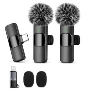 Purchase K9 Twin Wi-fi Lavalier Microphone for Android/iPhone 3 in 1 Collar Mic with USB-C & Lightning Plug | Mini Transportable Bluetooth Speaker with Microphone – Finest Value India | AskMeFlash
