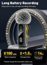 Purchase VELOMAX Mic for YouTube Wi-fi, Noise Discount Magnetic Clip Wi-fi Microphone with LED Indicator and Battery Show for Video Recording Creators (Single) - Greatest Worth India | AskMeFlash - Image 4
